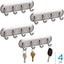 Llavero autoadhesivo 4 ganchos soporte pared set 4 cepillado