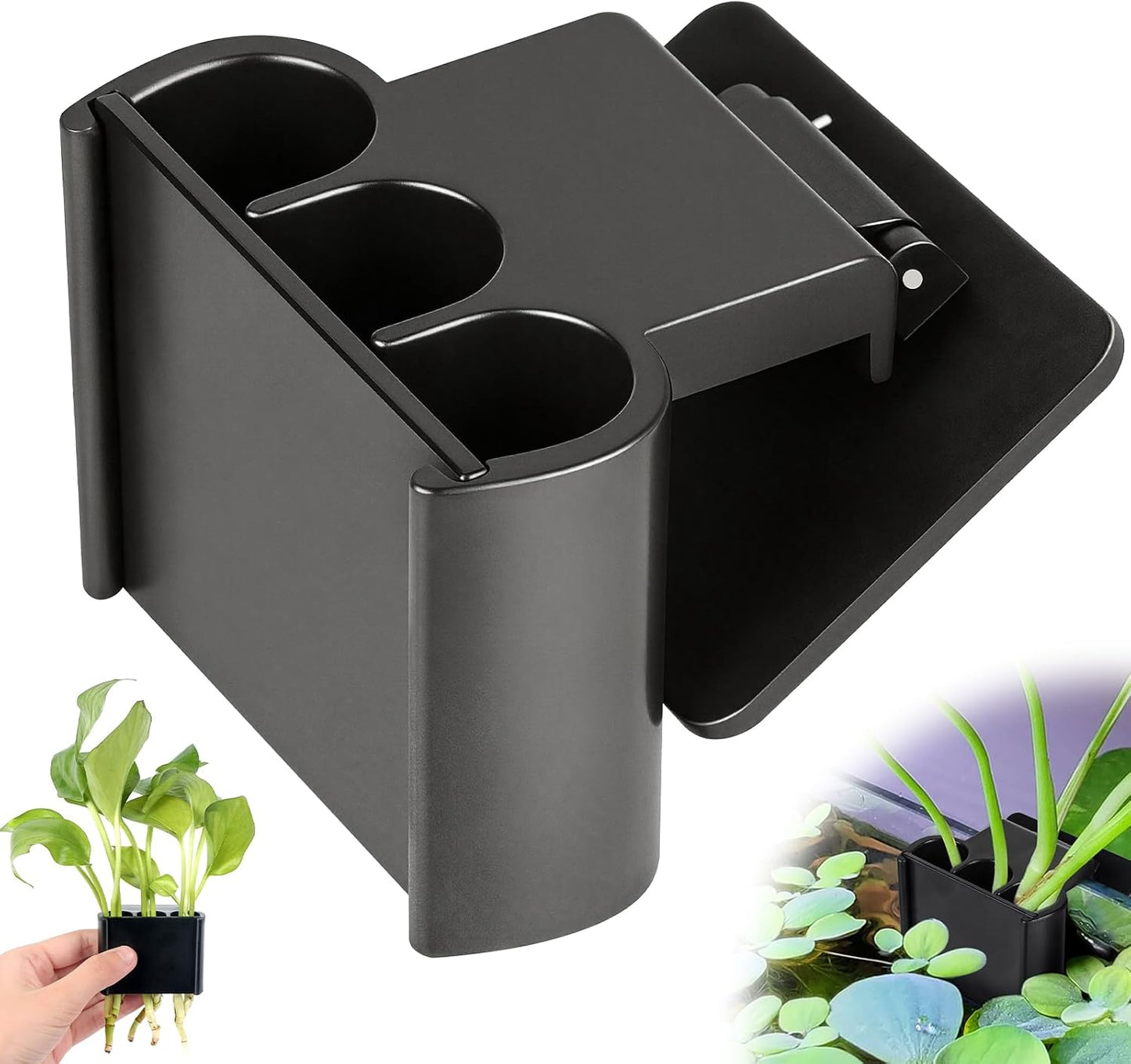 Tazas 3 agujeros soporte colgante acuario negro