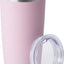 Vaso acero inox 20oz aislado doble pared rosa claro