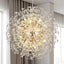 Lámpara de techo sputnik dandelion con 16 luces doradas