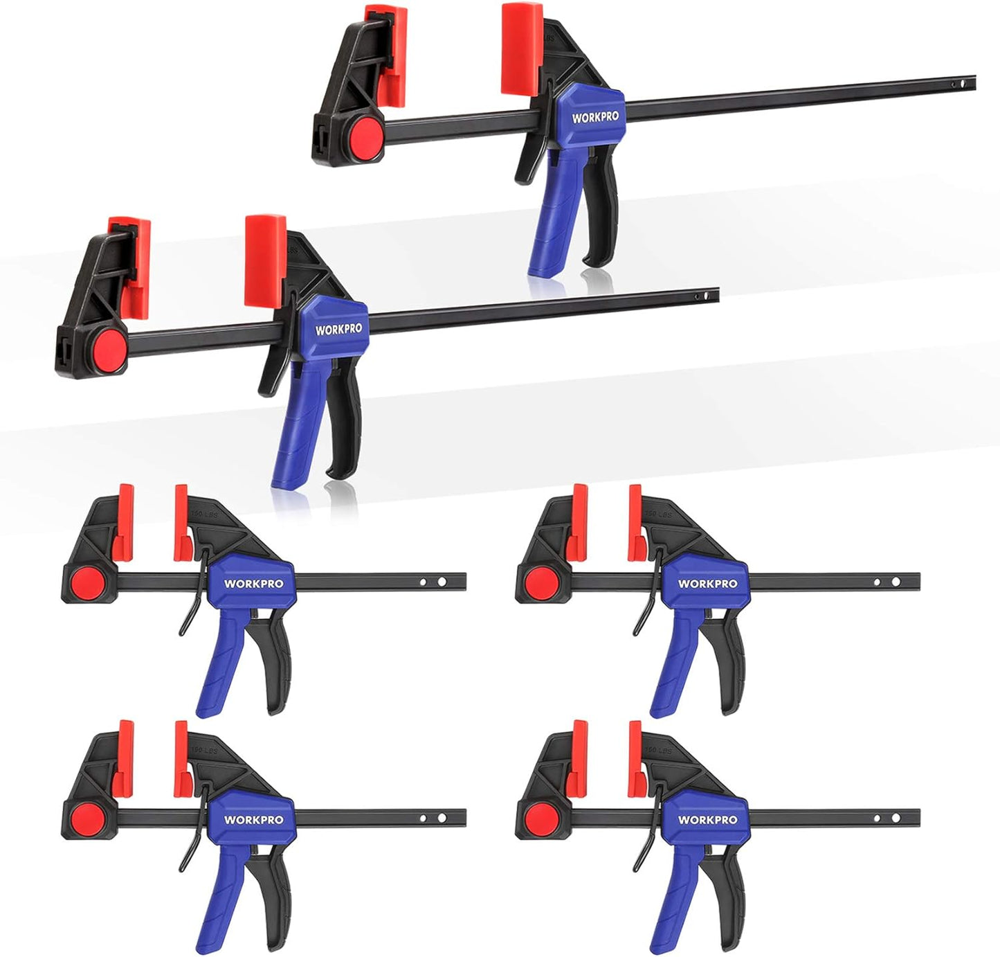 Abrazaderas carpintería 6 y 12 pulg set 6