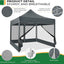 Toldo desplegable 10x10ft con paredes y mosquitero para