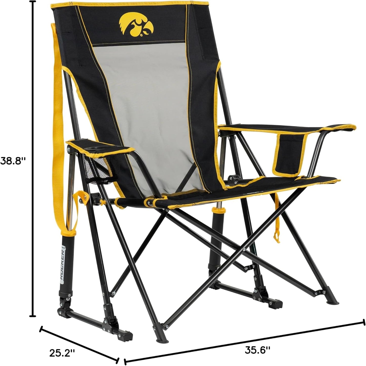 Silla campamento plegable con reposabrazos y soporte bebidas