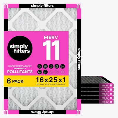 Filtro aire horno HVAC MERV 11 MPR 1000 6 Pzas