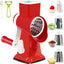 Rallador giratorio acero inox para frutas y verduras rojo