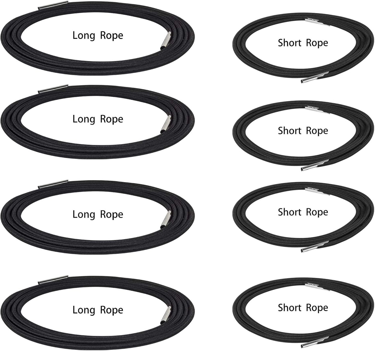 Cables repuesto silla salón negro 8 cordones
