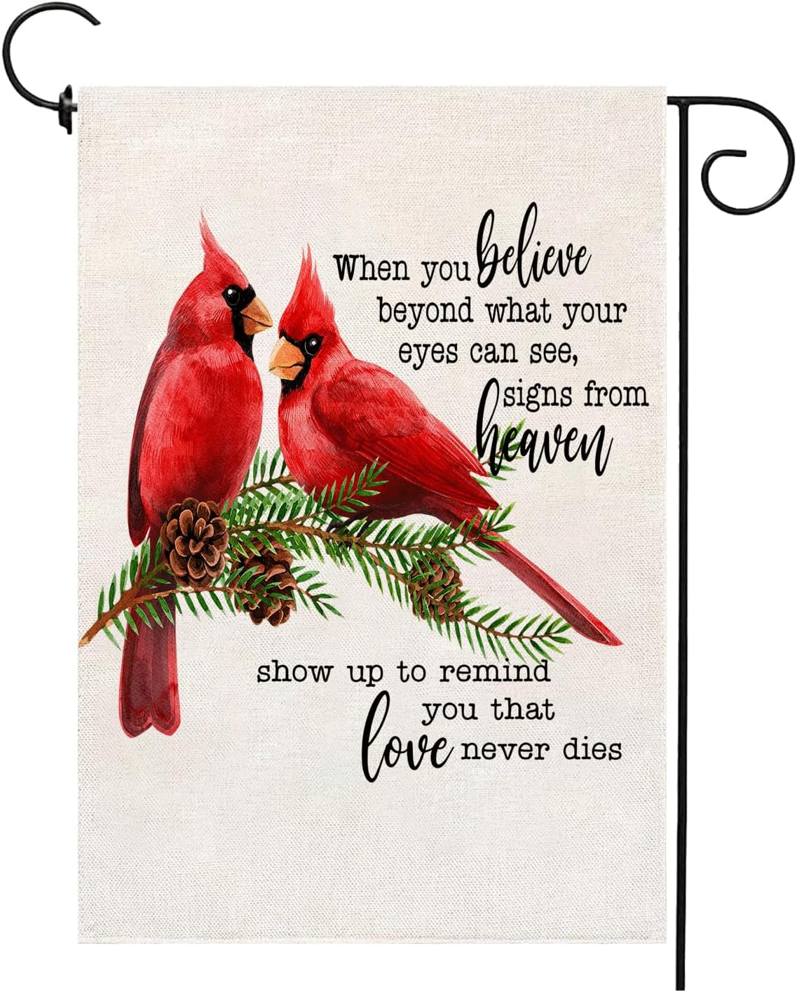 Bandera jardín doble cara 12x18pulg día caídos texto gravesite