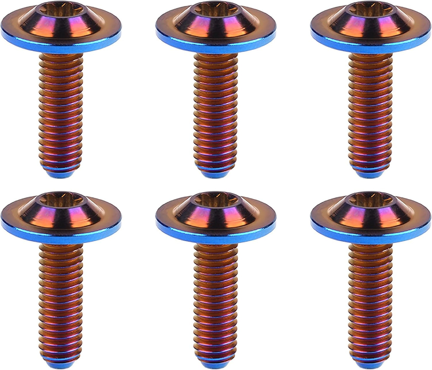 Tornillo titanio Torx M6x15" para bicicleta 6 Uds