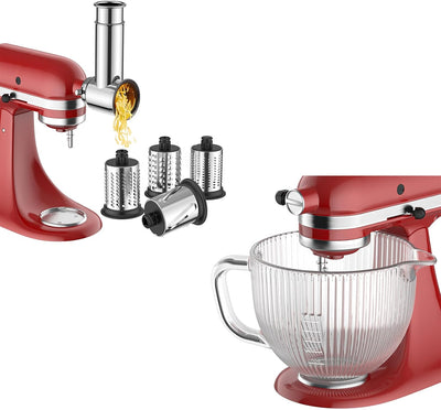 Accesorio cortador acero inox y bowl vidrio para KitchenAid