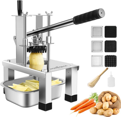Cortador papas fritas acero inox con cuchillas repuesto