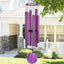 Campanillas viento tono profundo 36" decoración hogar morado
