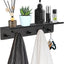 Toallero baño aluminio inox 5 ganchos colgador