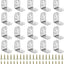 Soportes esquina acero inox 0.98x0.98 pulg 20 pzas