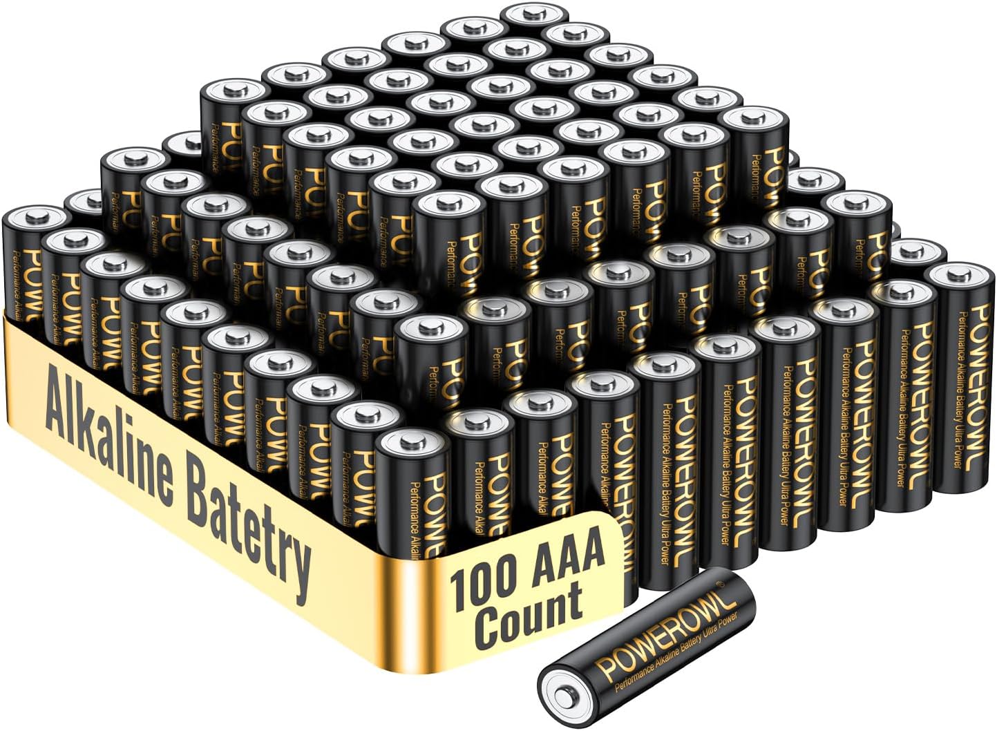 Pack 100 pilas alcalinas AAA 1.5 V larga duración