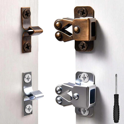20 Pestillos Gabinete Doble Rodillo Bronce Plateado
