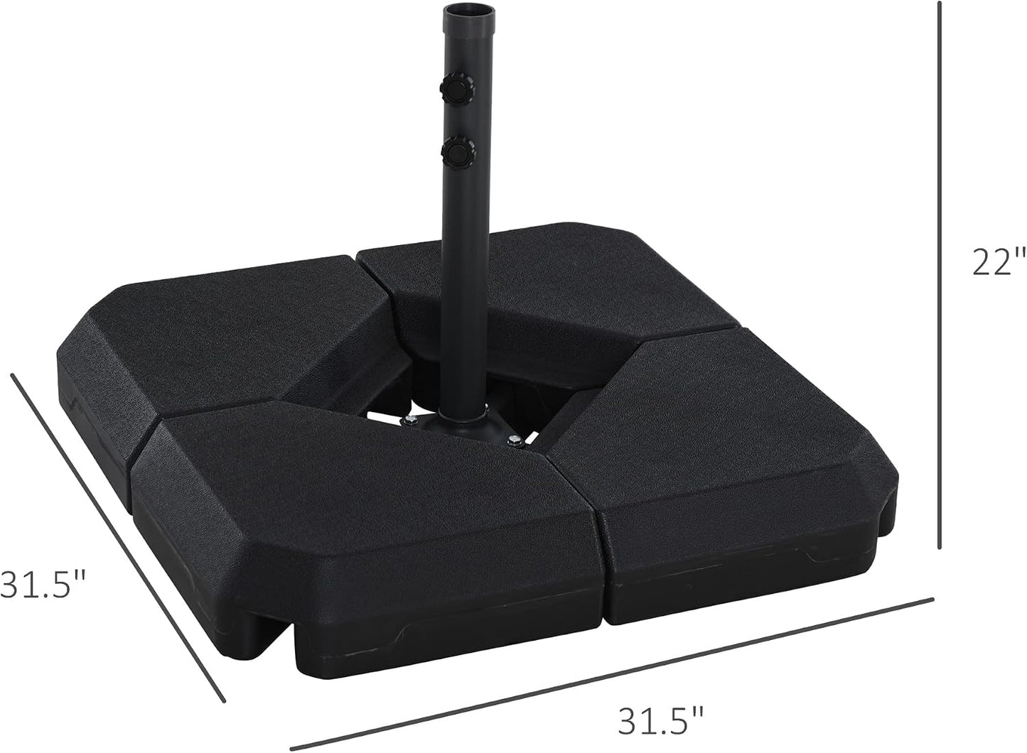 4 Pzas base cruzada patio 158lb arena 132lb agua negro