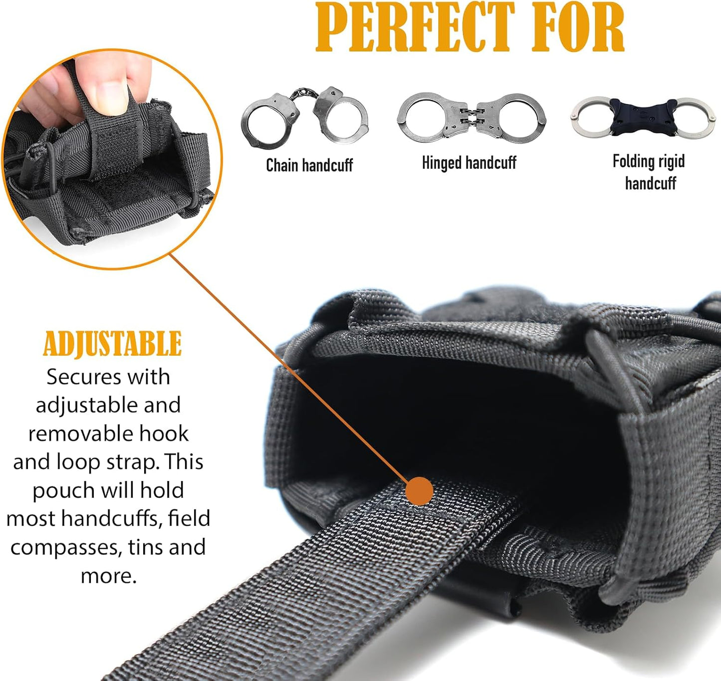Funda para esposas molle abierta bolsa cinturón servicio
