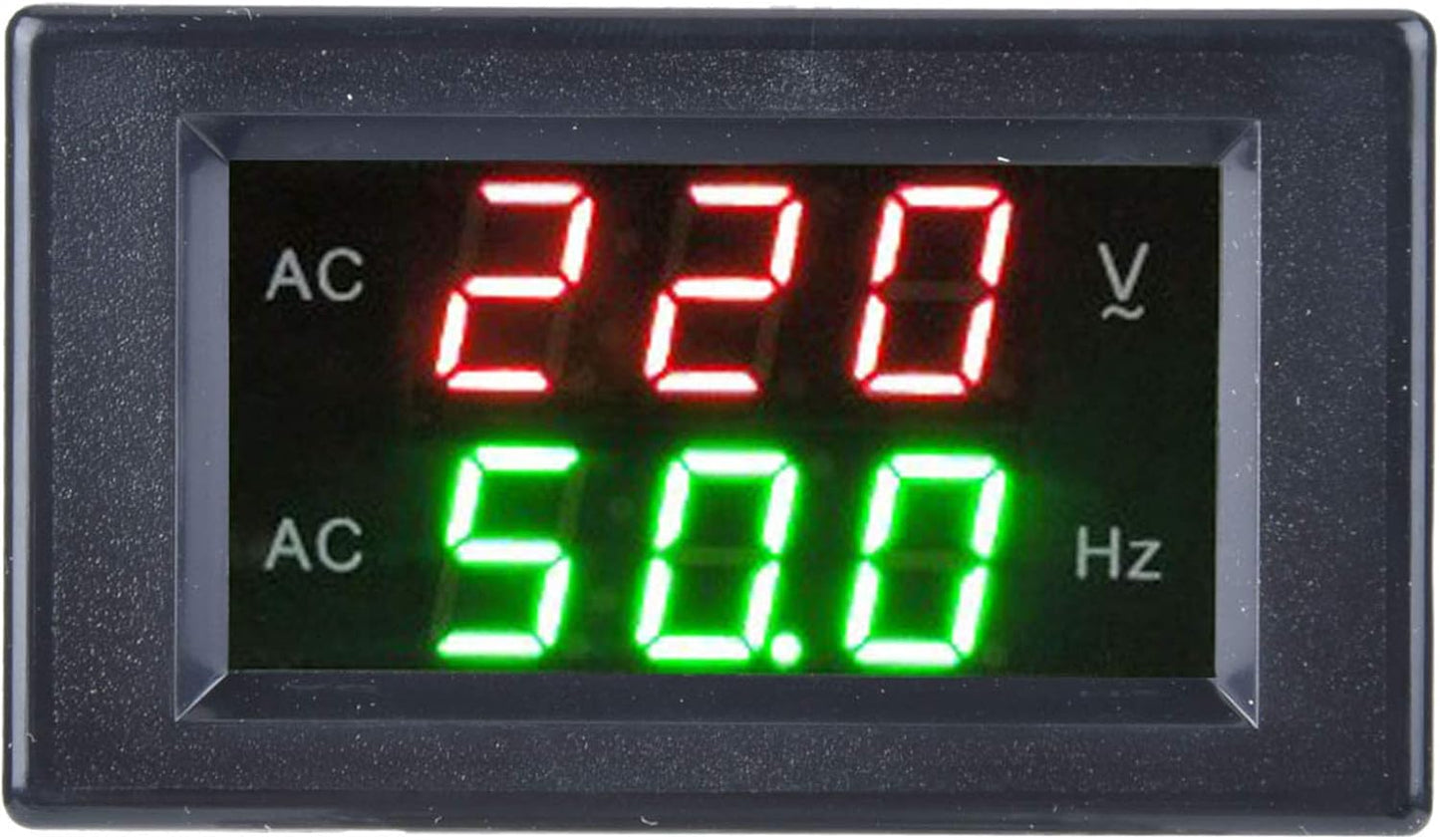Medidor voltaje CA digital 80-500V frecuencia 45-65HZ LED