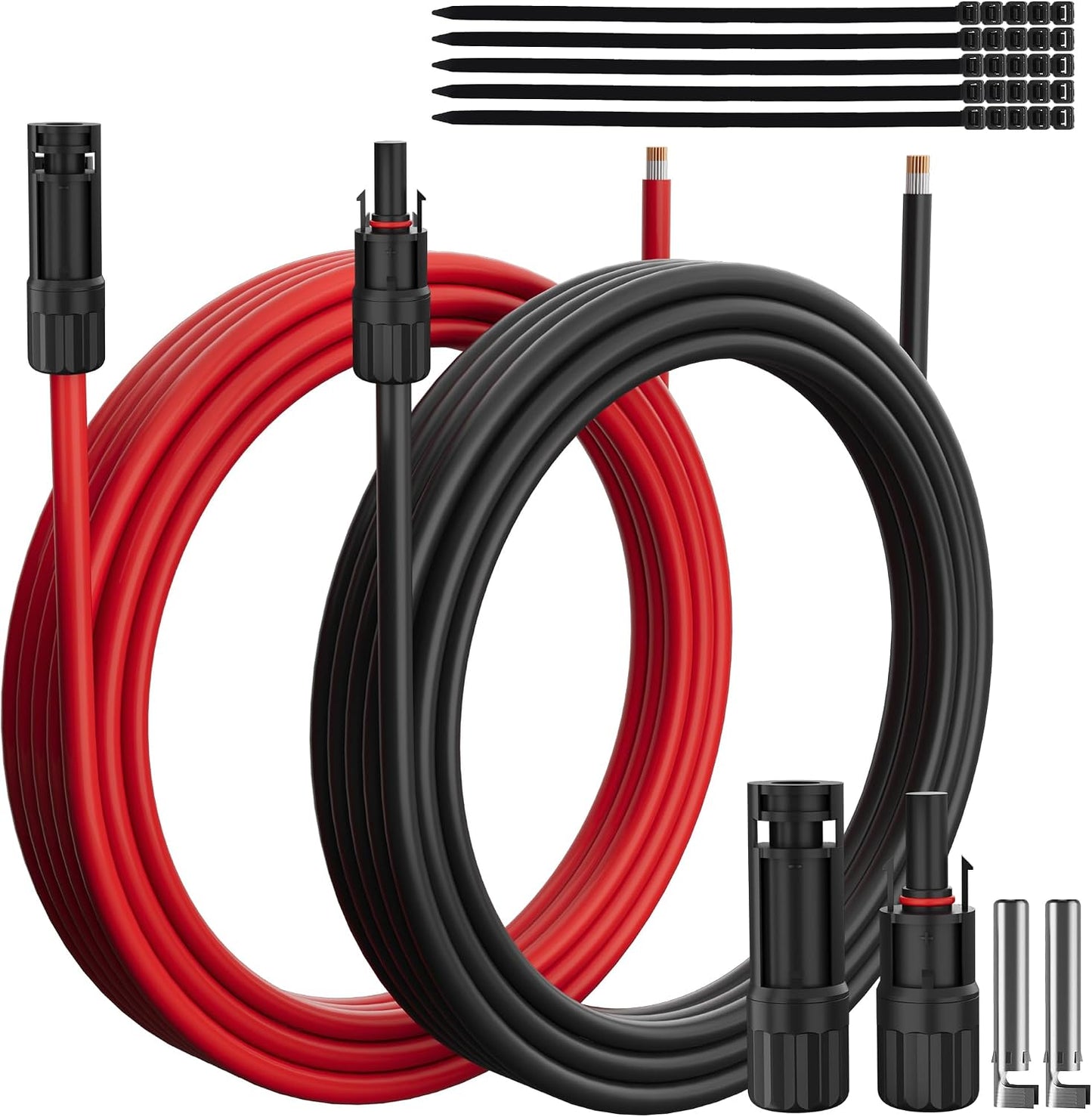 Cable extensión solar 40ft cobre estañado con conectores