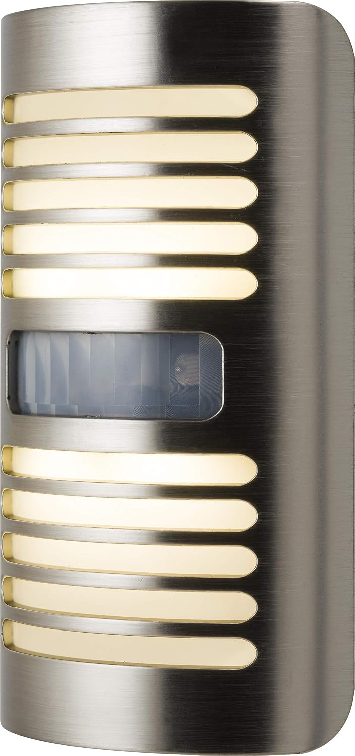 Luz nocturna LED enchufable sensor movimiento níquel