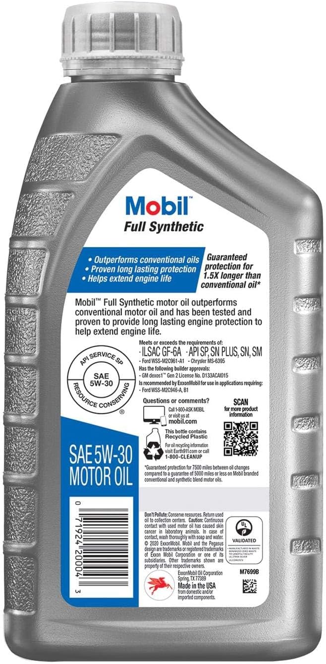 Aceite motor sintético 5W-30 1qt pack 6