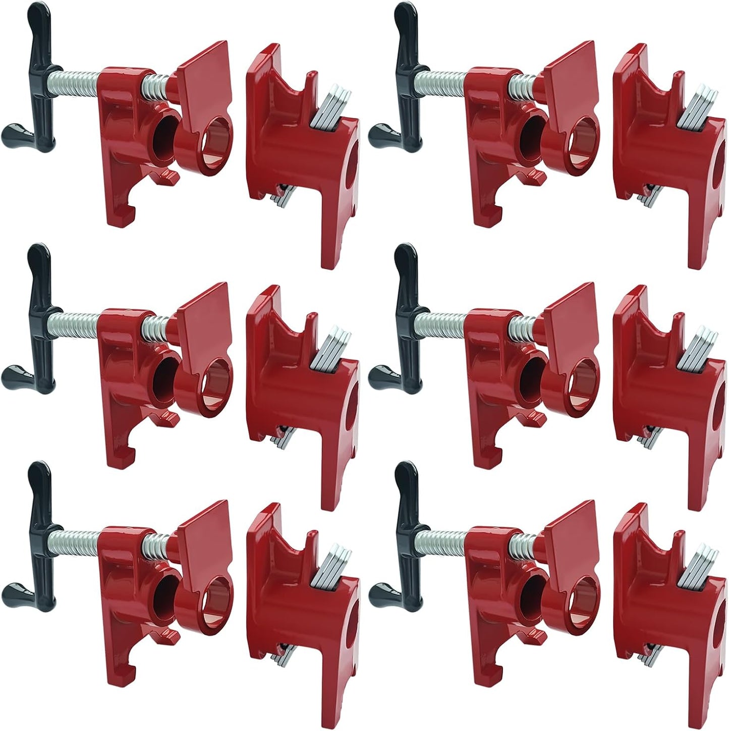 Abrazaderas tubo 3/4 pulg 6 pzas carpintería bricolaje