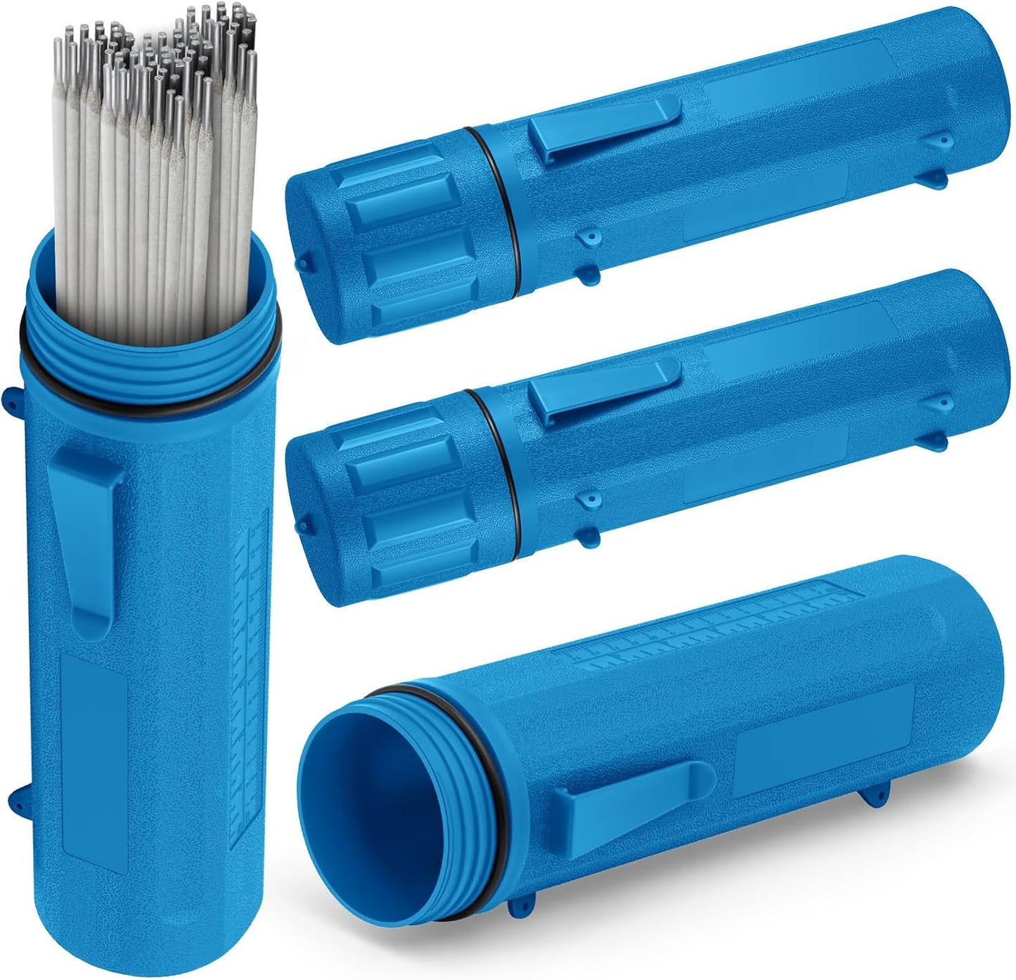 4 Pzas Tubo Almacenamiento Electrodos 14" Resistente Agua