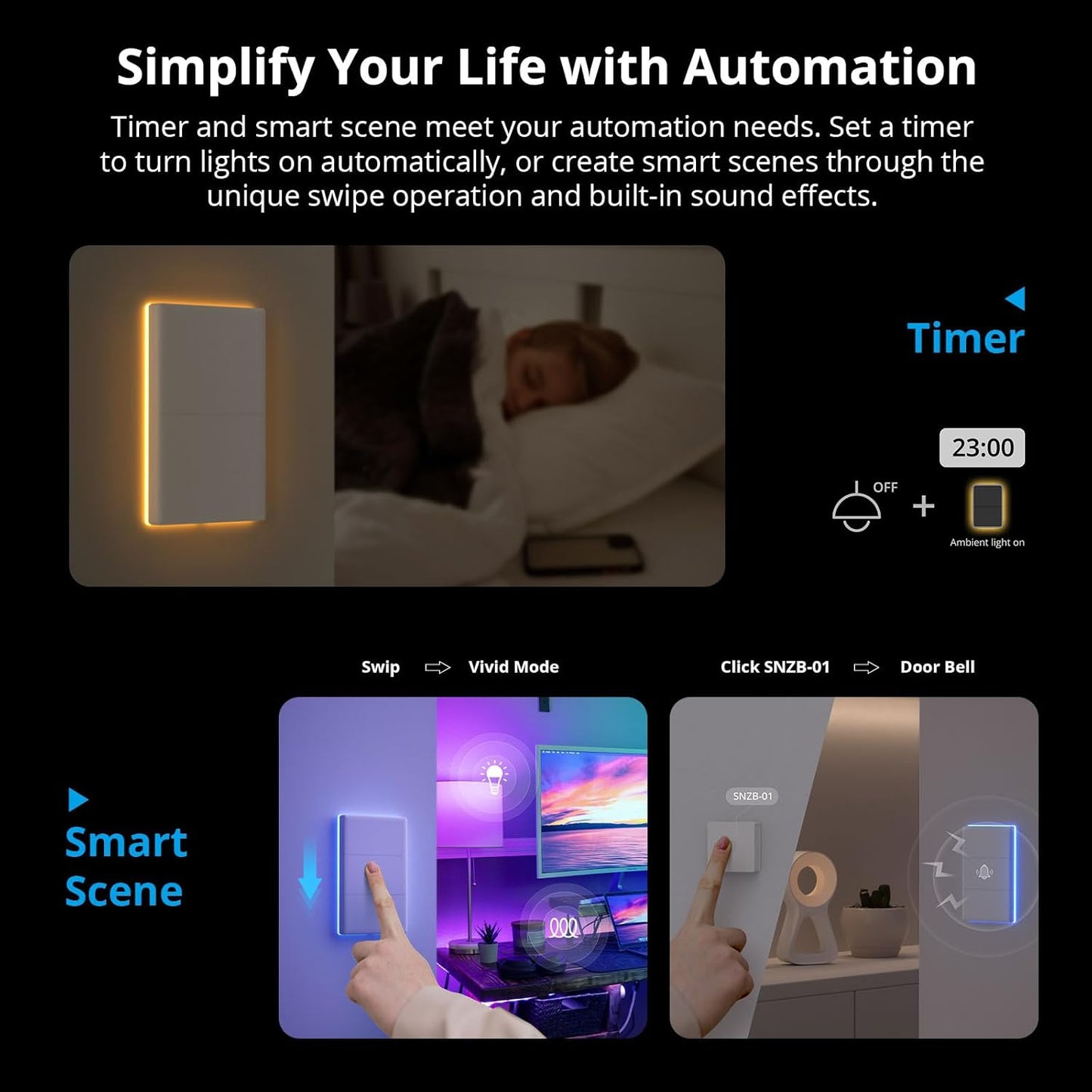 Interruptor luz inteligente wifi para Alexa y Google Home