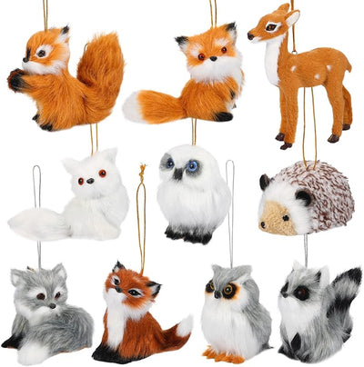 10 Adornos Animales Felpa Decoración Otoño Invierno