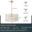 Candelabro cristal K9 dorado 20pulg 9 luces sala comedor