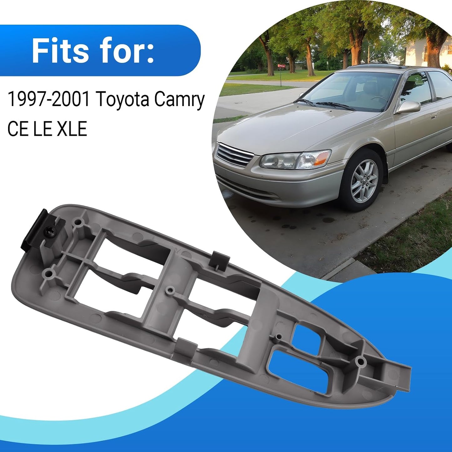 Moldura interruptor maestro ventanas Toyota Camry 97-01 gris