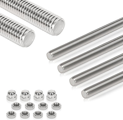 4 Pzas Varilla Roscada Acero Inox M10x305mm