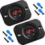 2 Pzas Voltímetro Impermeable 12-24V Digital LED para Barco Moto