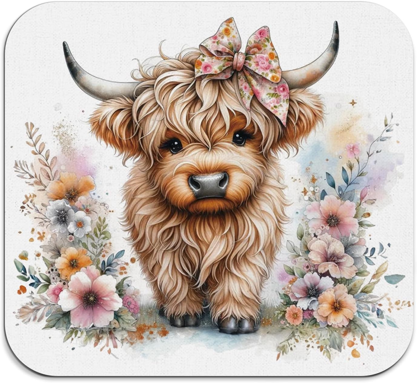 Tapete secado platos vaca floral 16x17.5