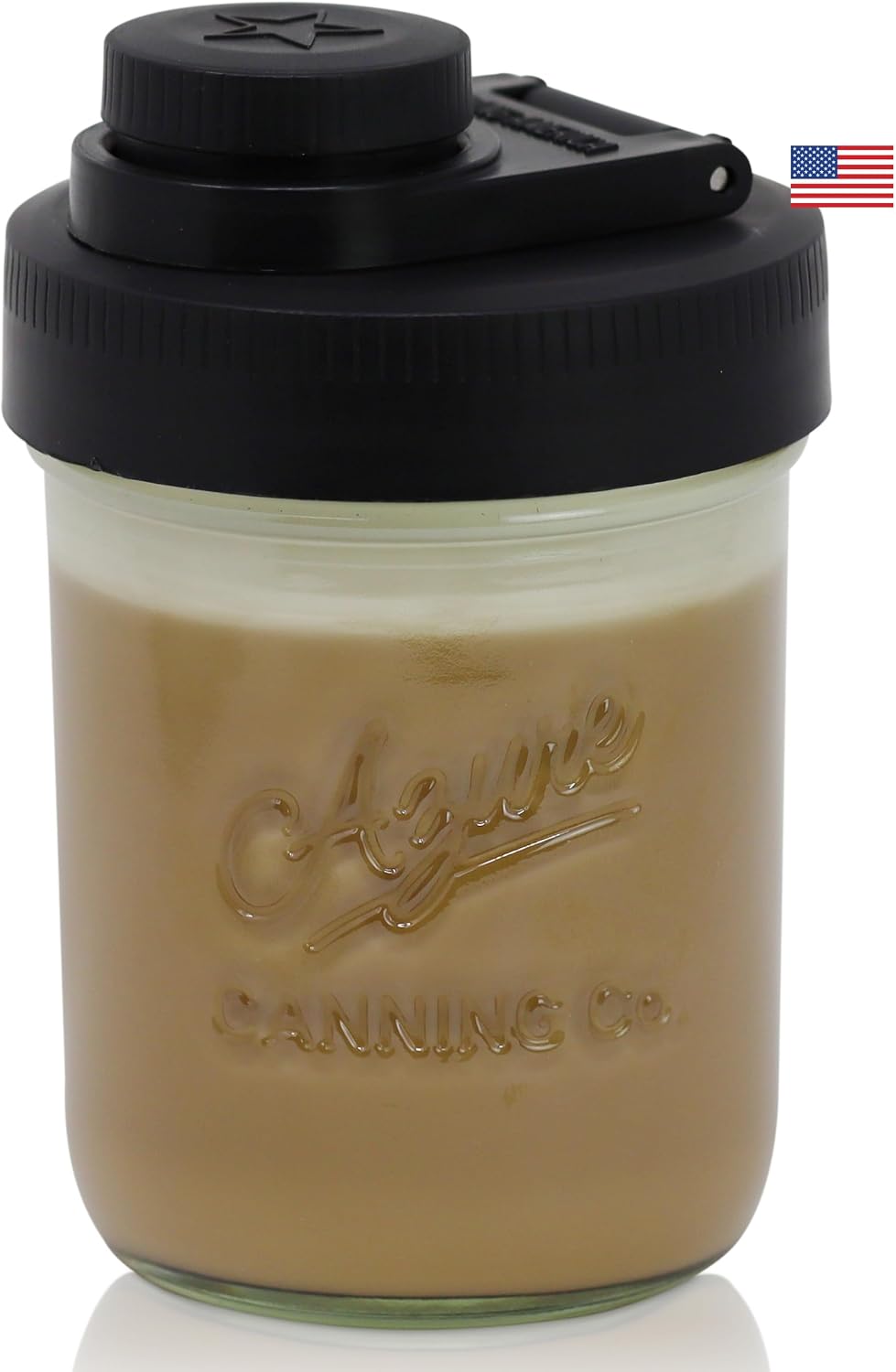 Tarro crema tapa vertido 16oz boca ancha para leche azúcar