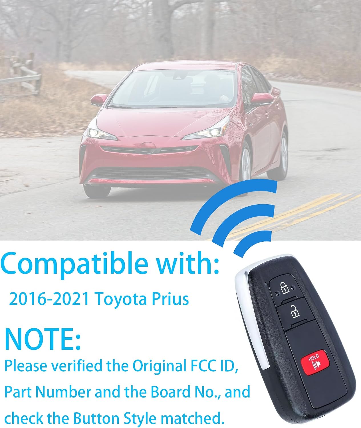 Llave inteligente Toyota Prius 16-21 chip 8A