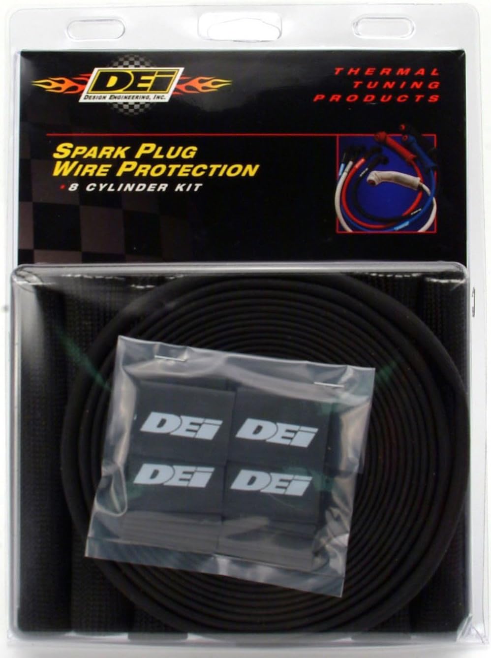 Kit protege bujías y cables 8 cilindros negro