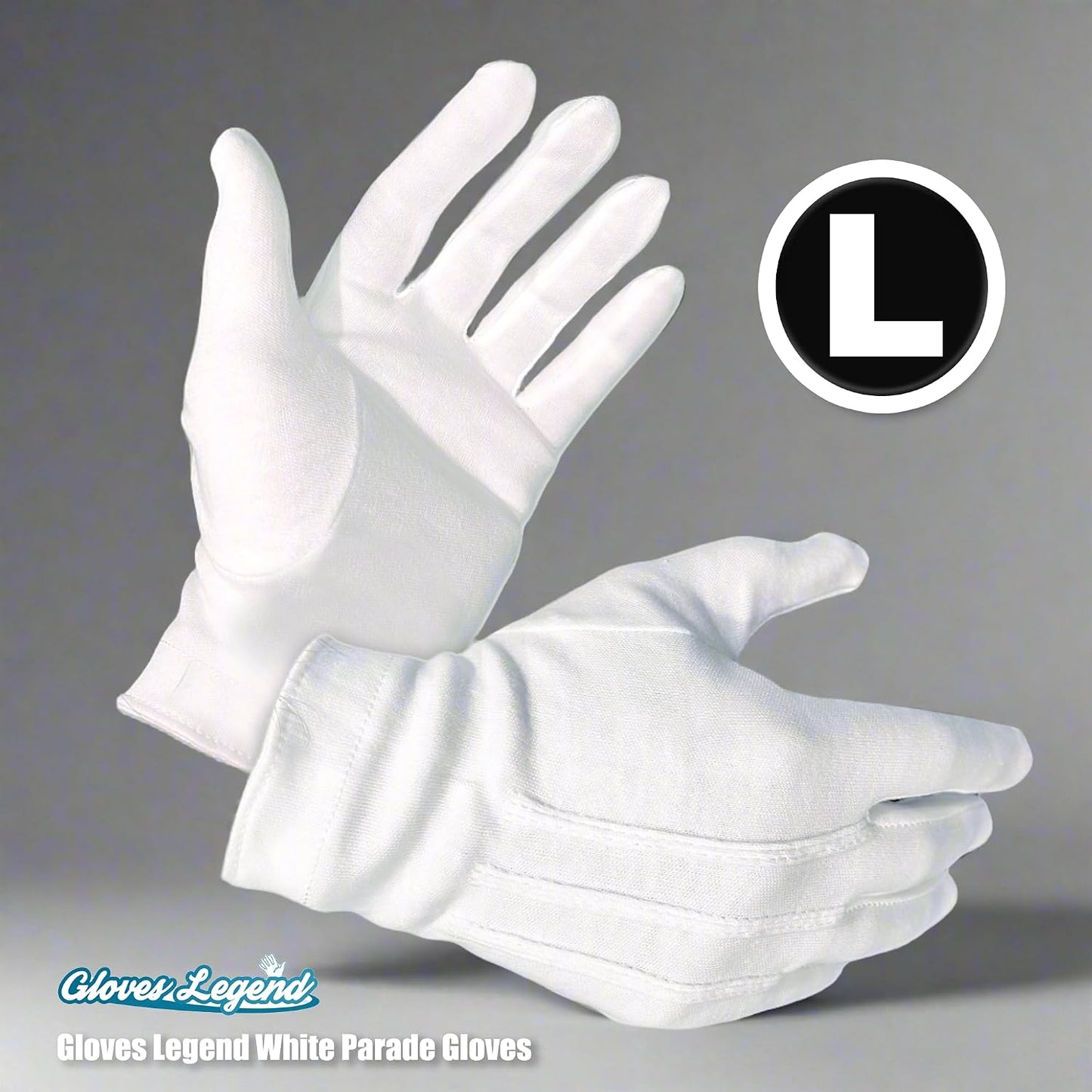 Guantes traje formal marcha desfile algodón blanco
