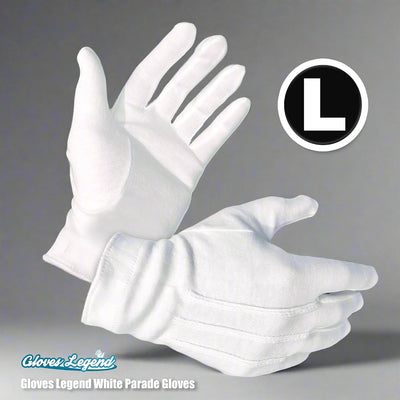 Guantes traje formal marcha desfile algodón blanco