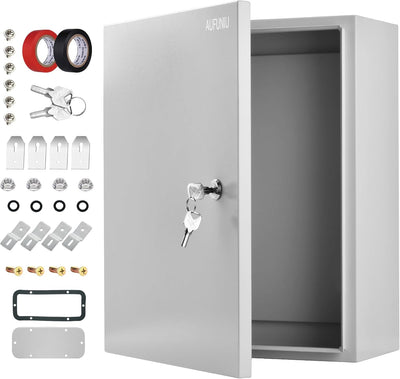 Caja metal eléctrica 12x12x8pulg impermeable bloqueo