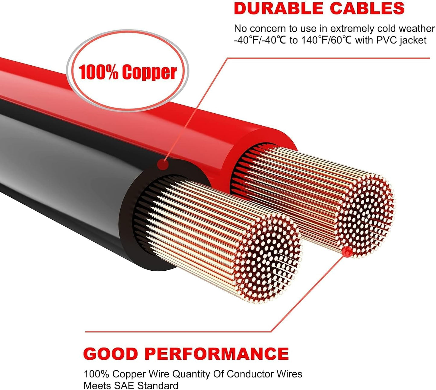 Cables puente cobre 20pies 4uds 800amp con bolsa