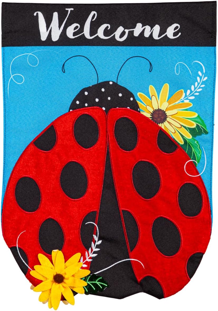 Banderas jardín primavera lino 12x18" doble cara