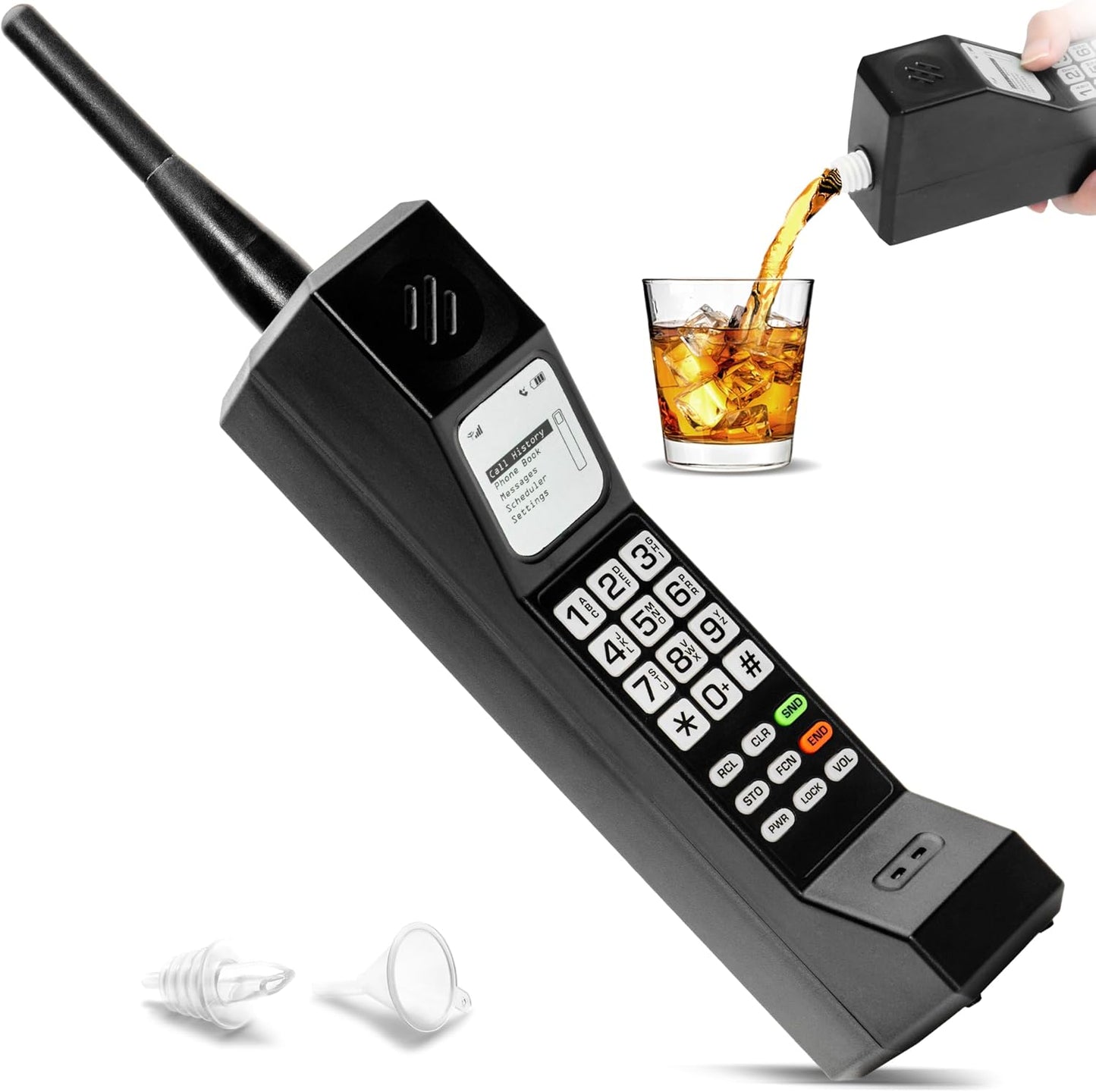 Teléfono retro y frasco 12oz para fiestas 80s 90s
