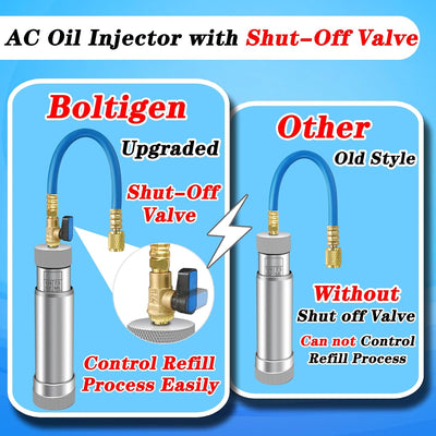 Inyector aceite CA R1234yf R134a R410a con válvula cierre