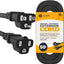 Cable extensión negro 50 ft 16/3 SJTW 3 clavijas exterior