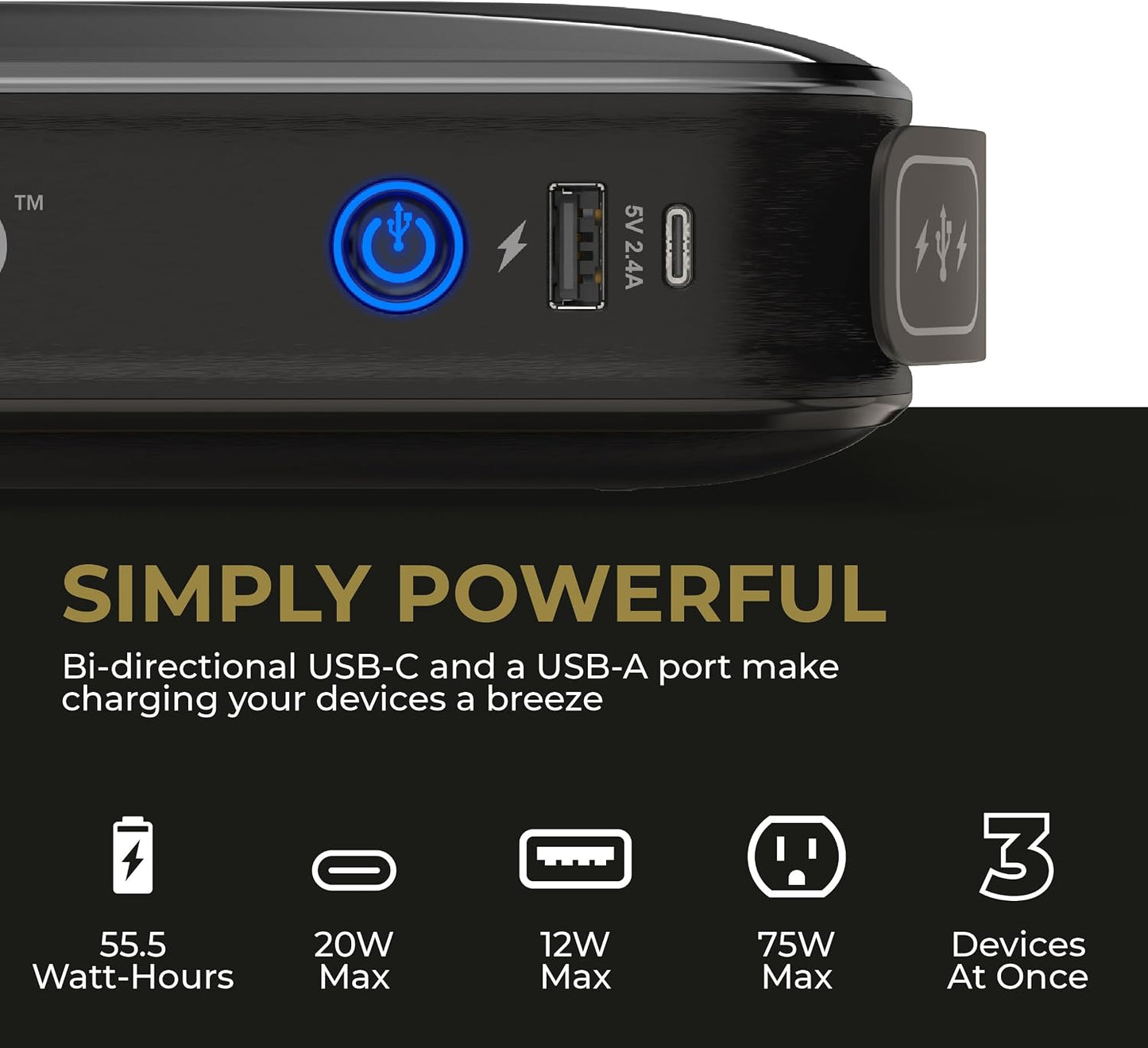 Arrancador batería auto 130 PSI compresor aire 55.5Wh USB