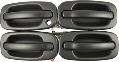 4 Pzas Manijas Puerta Negras Comp Chevy Silverado 99-07