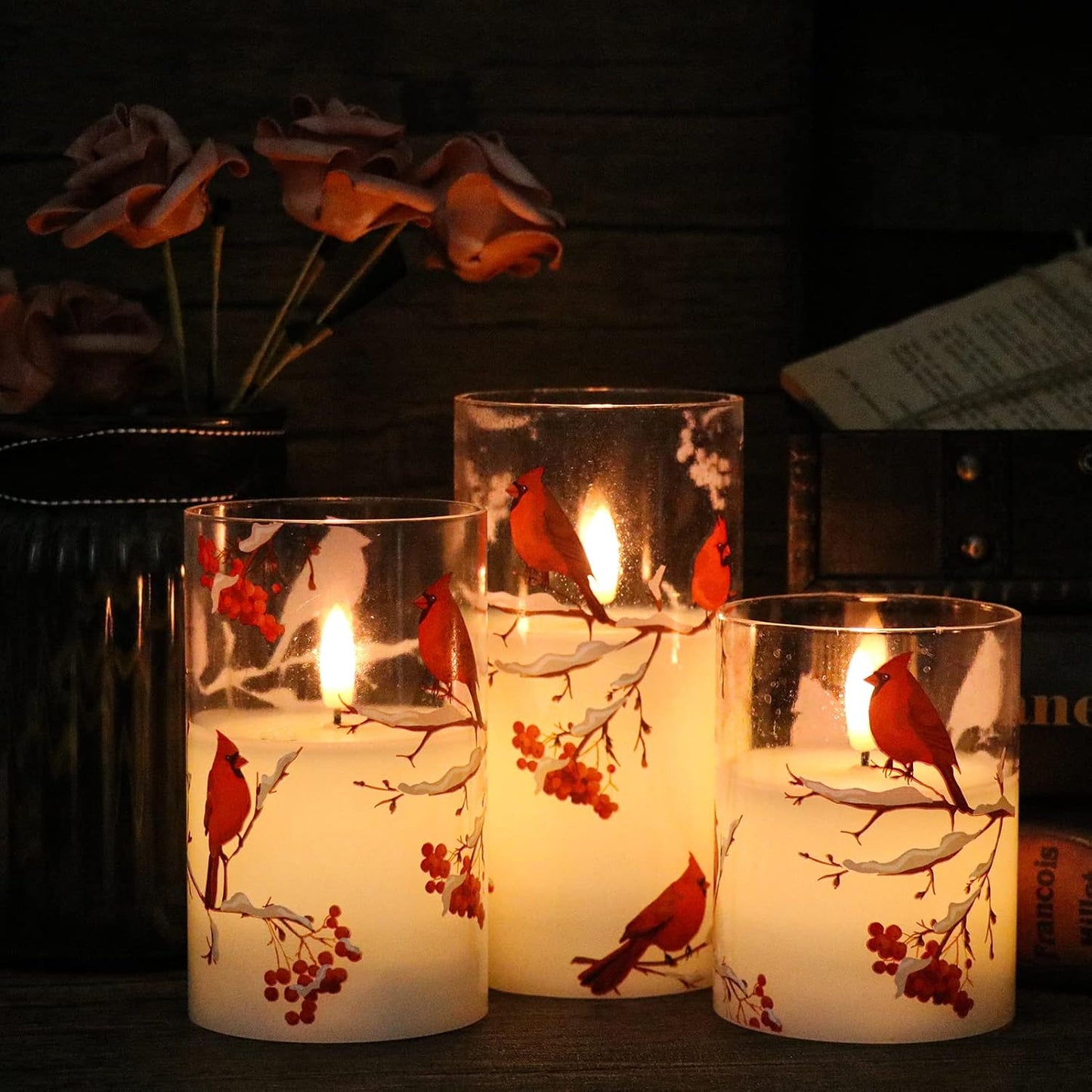 Velas LED sin llama con control remoto y temporizador