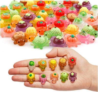 Figuras tortuga resina brillan oscuridad decoración pecera 100uds