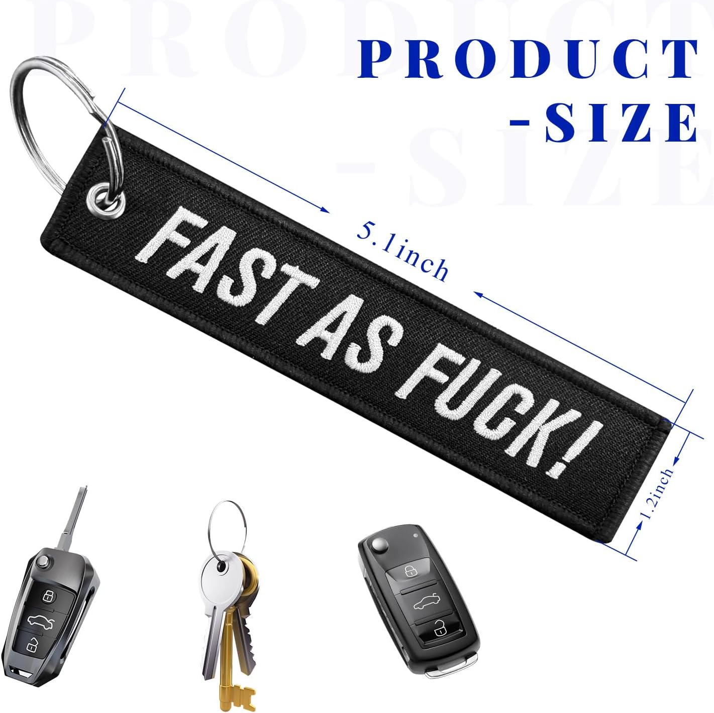 Llavero personalizado etiqueta llave bordada unisex